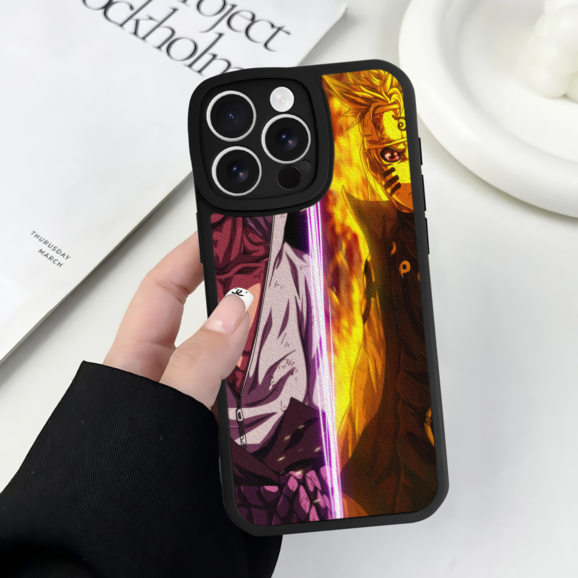 （画像用） NARUTO -ナルト- NARUTO -ナルト- 疾風伝 【iPhone 16シリーズ対応】シリコンスマホケース（レザー調） 材質：シリコン